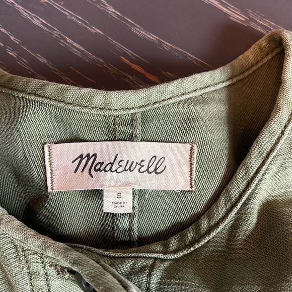 MADEWELL Claremont Drawstring Jacket. Size Medium. Style Al889. Military. Small. - Picture 10 of 11